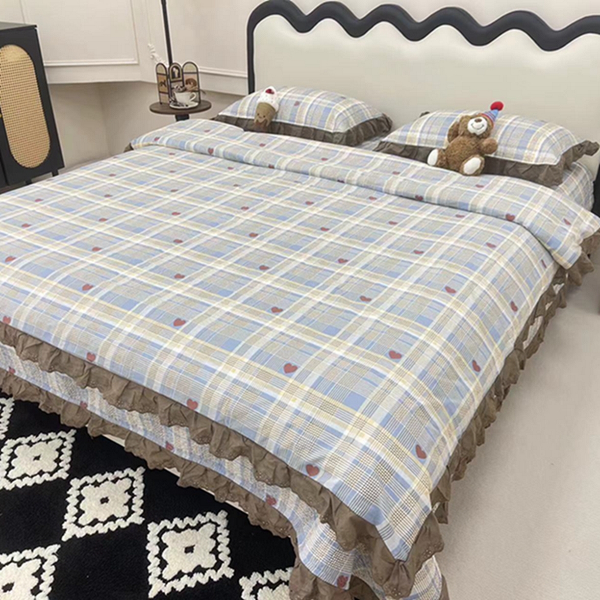 91家纺网 家纺一手货源 找家纺 （总）禧瑞谷 2026新款法式纯棉床盖韩版花边床盖三件套四件套