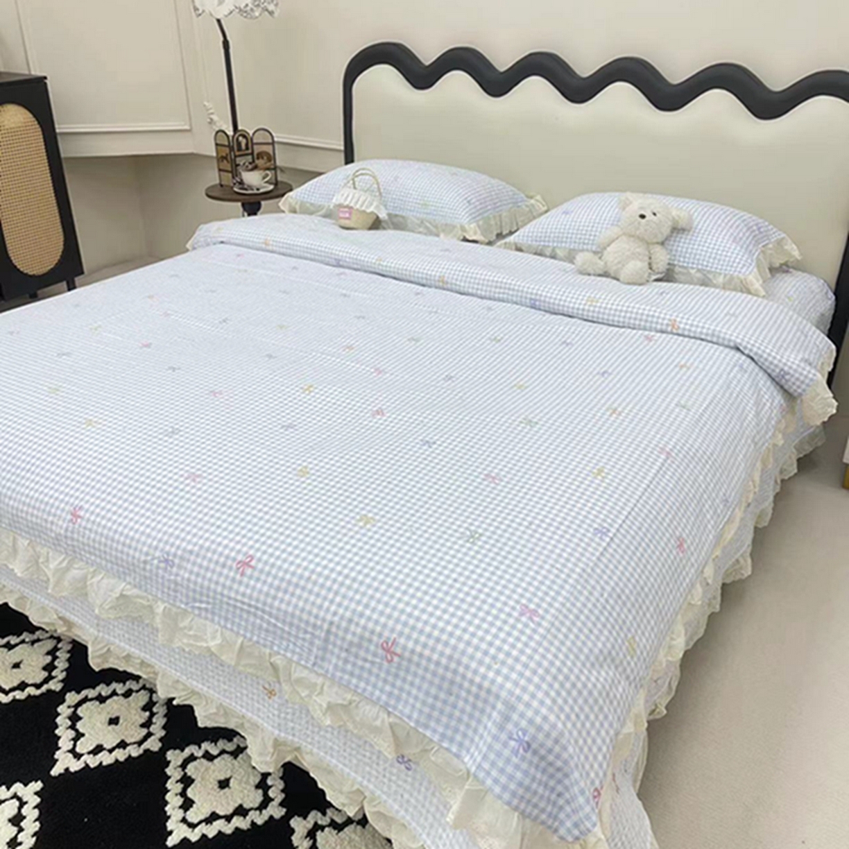 91家纺网 家纺一手货源 找家纺 （总）禧瑞谷 2026新款法式纯棉床盖韩版花边床盖三件套四件套