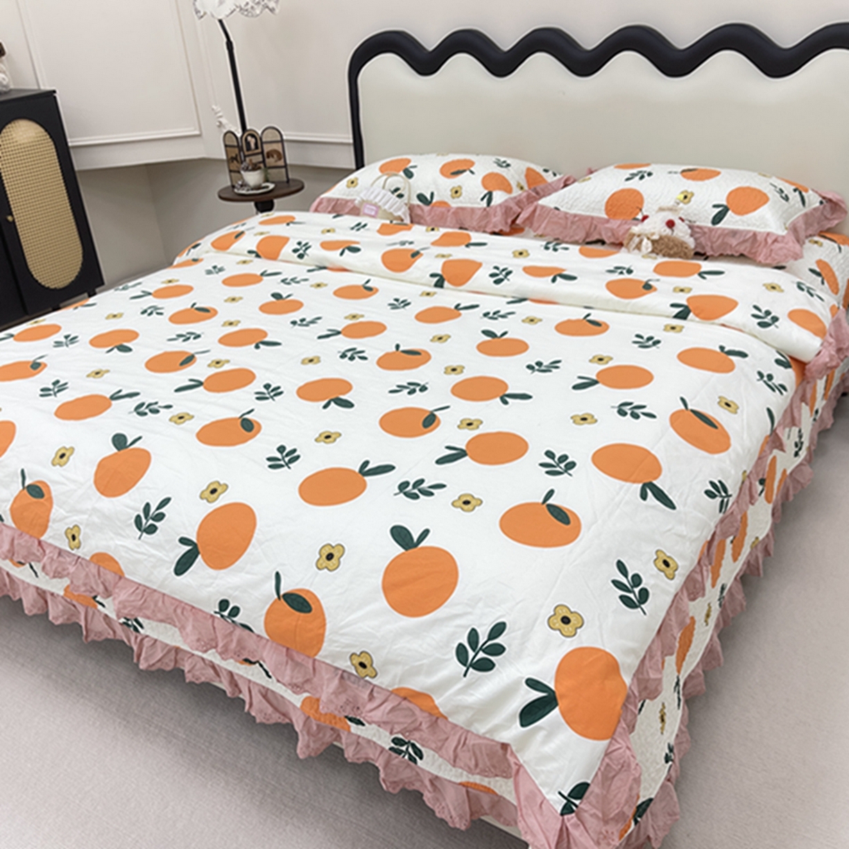 91家纺网 家纺一手货源 找家纺 （总）禧瑞谷 2026新款法式纯棉床盖韩版花边床盖三件套四件套