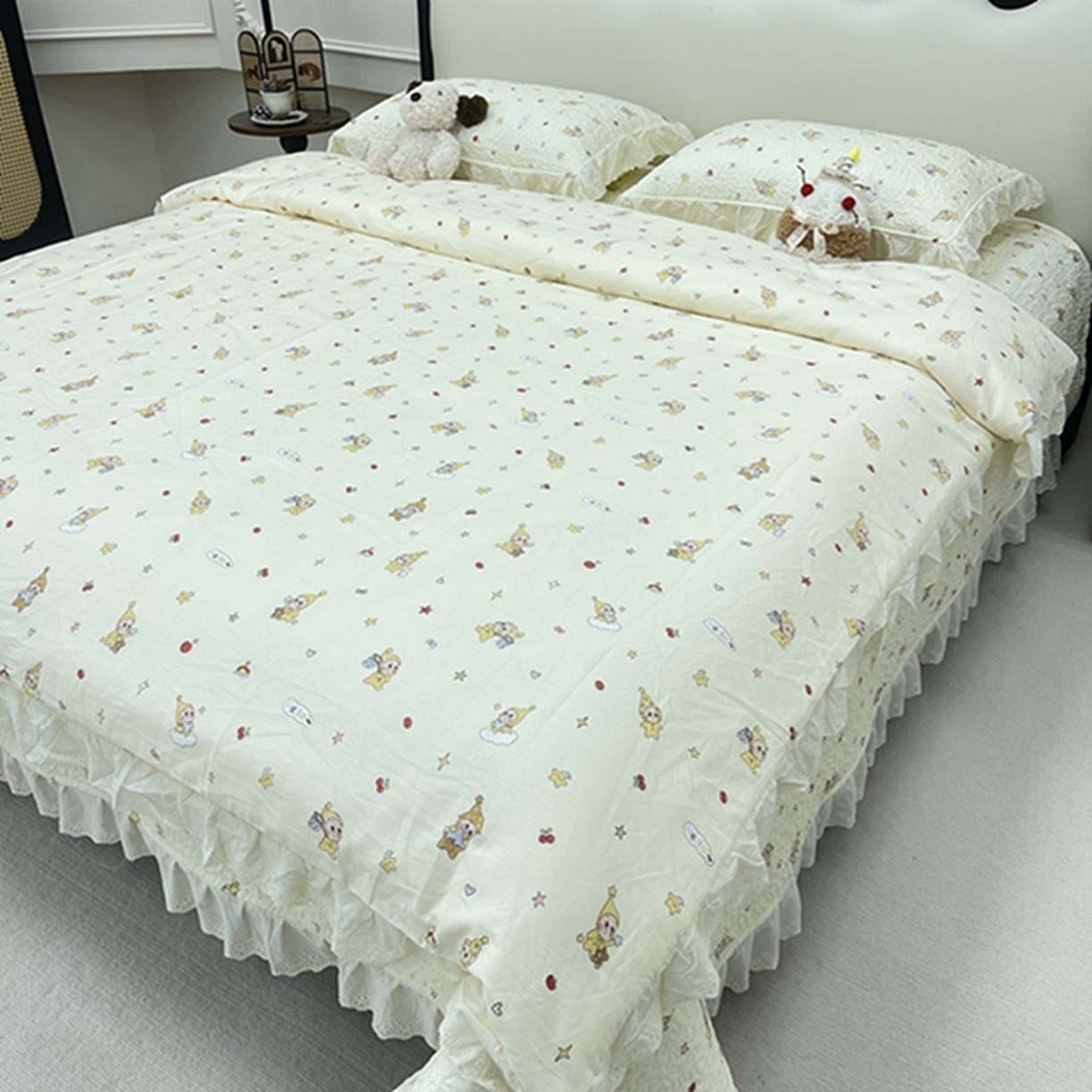 91家纺网 家纺一手货源 找家纺 （总）禧瑞谷 2026新款法式纯棉床盖韩版花边床盖三件套四件套