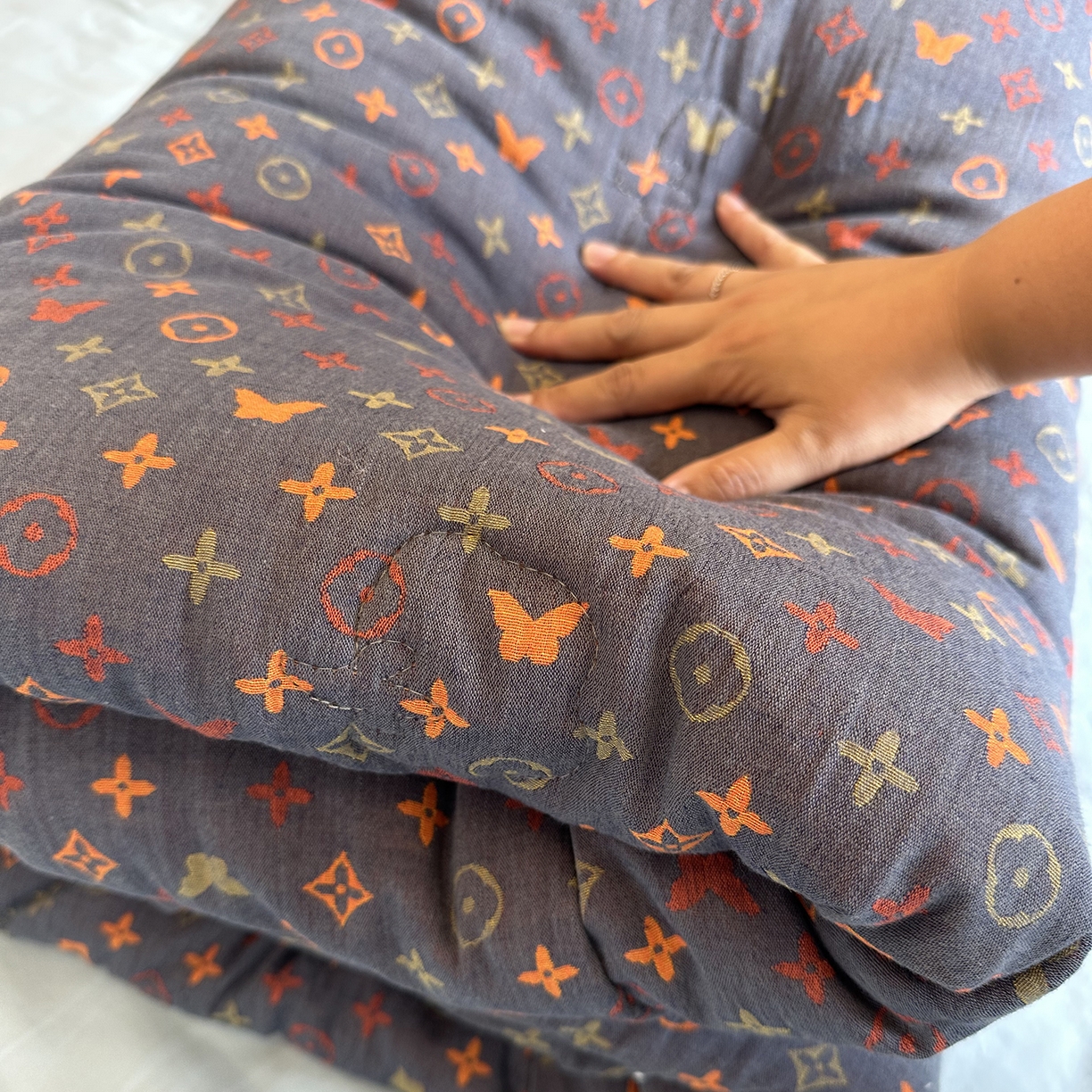 睡棉坊 2026新款全棉色织提花双层纱夏被夏凉被空调被 絮语朦胧