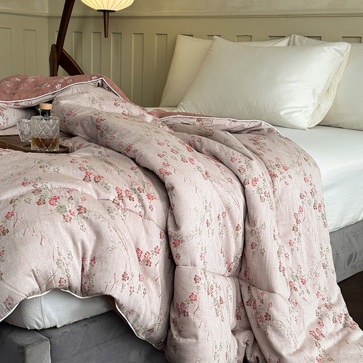 91家纺网 家纺一手货源 找家纺 睡棉坊 2026新款全棉色织提花双层纱夏被夏凉被空调被 雪梅