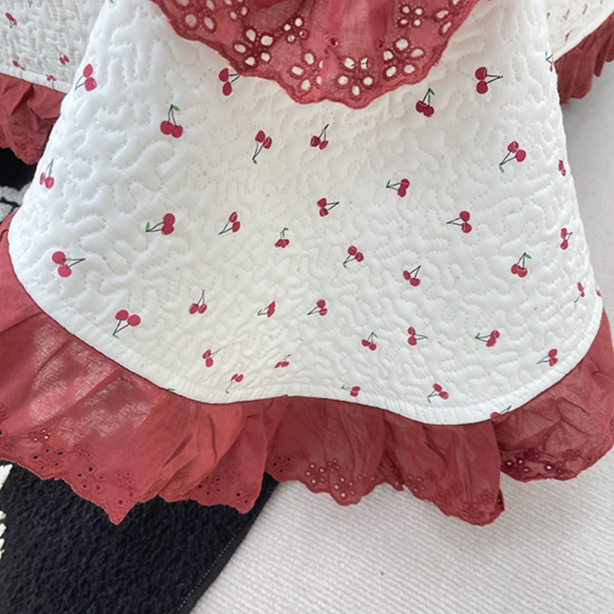 91家纺网 家纺一手货源 找家纺 禧瑞谷 2026新款法式纯棉床盖韩版花边床盖三件套四件套 小红果