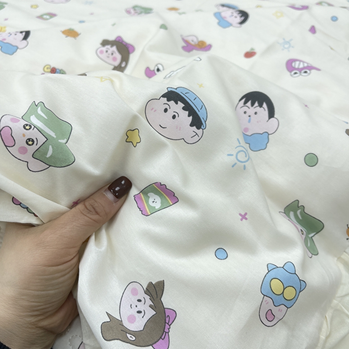 91家纺网 家纺一手货源 找家纺 禧瑞谷 2026新款法式纯棉床盖韩版花边床盖三件套四件套 小新一家