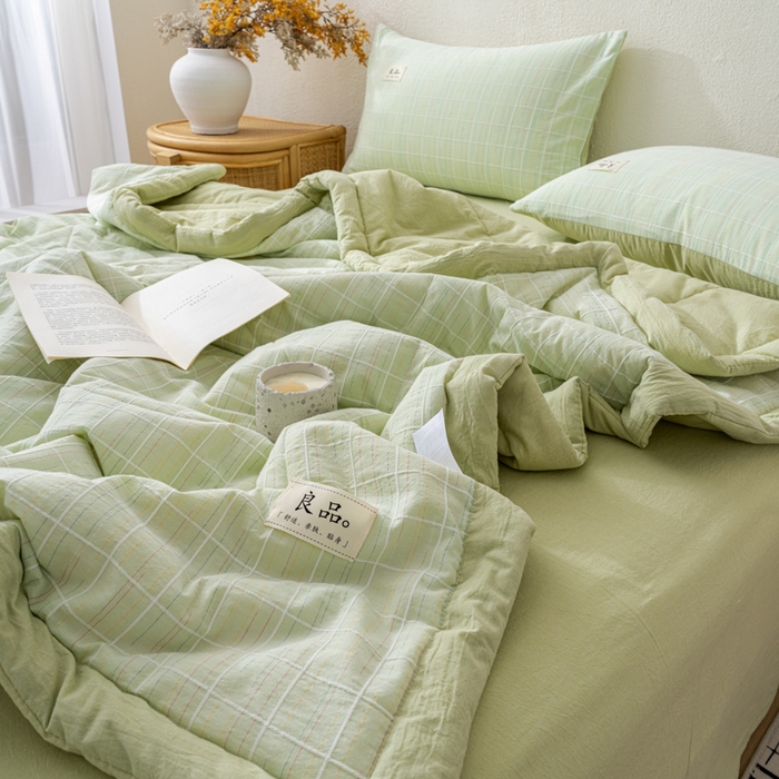 91家纺网 家纺一手货源 找家纺 恋人优选 2026新款锦绣提花全棉夏被空调被 锦绣-碧玉绿