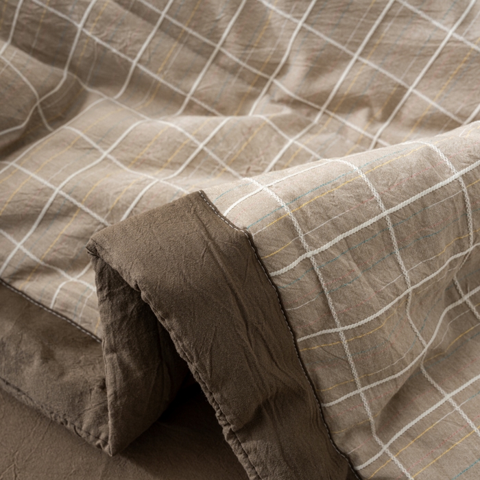 91家纺网 家纺一手货源 找家纺 恋人优选 2026新款锦绣提花全棉夏被空调被 锦绣-焦糖咖