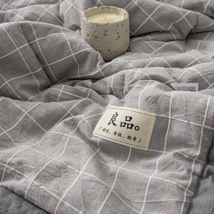91家纺网 家纺一手货源 找家纺 恋人优选 2026新款锦绣提花全棉夏被空调被 锦绣-高级灰
