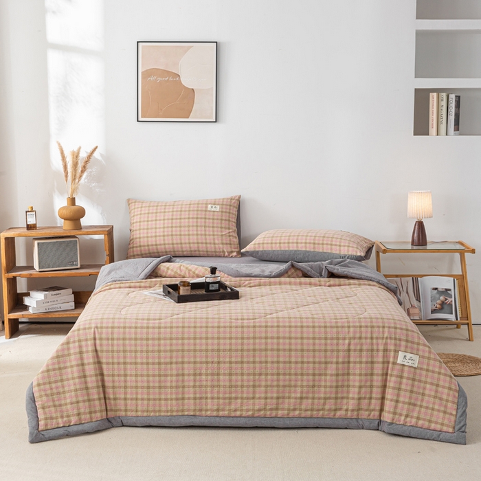 91家纺网 家纺一手货源 找家纺 （总）恋人优选 2026新款格雅提花全棉夏被空调被