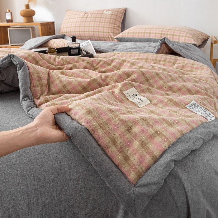 91家纺网 家纺一手货源 找家纺 （总）恋人优选 2026新款格雅提花全棉夏被空调被