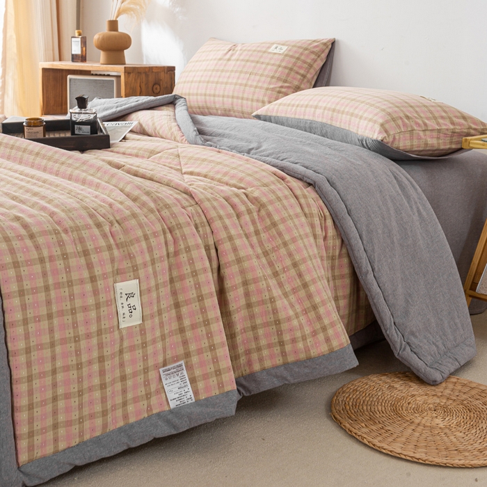 91家纺网 家纺一手货源 找家纺 （总）恋人优选 2026新款格雅提花全棉夏被空调被