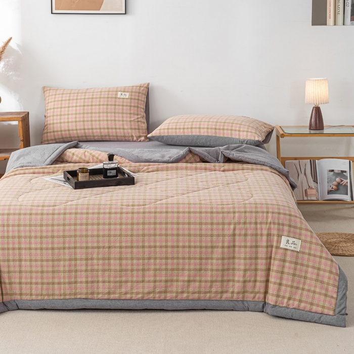 91家纺网 家纺一手货源 找家纺 （总）恋人优选 2026新款格雅提花全棉夏被空调被