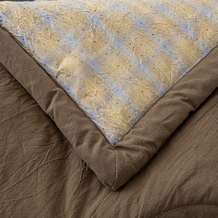 91家纺网 家纺一手货源 找家纺 恋人优选 2026新款格雅提花全棉夏被空调被 格雅-黄