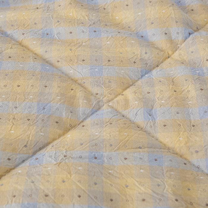 91家纺网 家纺一手货源 找家纺 恋人优选 2026新款格雅提花全棉夏被空调被 格雅-黄