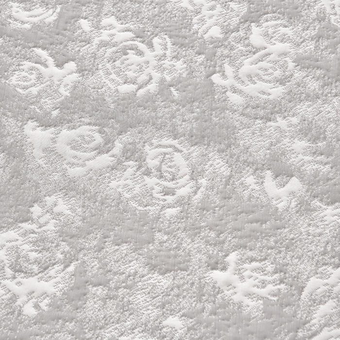 91家纺网 家纺一手货源 找家纺 畅畅家纺 2026春夏新款聚乙烯中分子双面提花高克重凉感冰感凉豆豆床裙三件套-经典玫瑰 经典玫瑰-灰