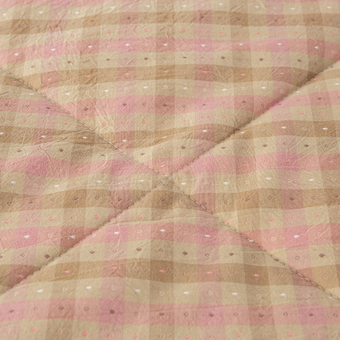 91家纺网 家纺一手货源 找家纺 恋人优选 2026新款格雅提花全棉夏被空调被 格雅-粉