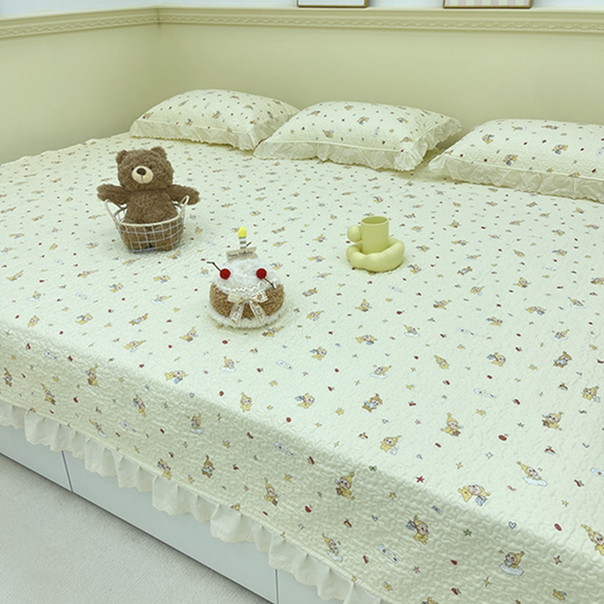 91家纺网 家纺一手货源 找家纺 （总）禧瑞谷 2026法式纯棉绗缝全棉榻榻米床盖防滑加厚纯棉床单夹棉三件套床盖纯棉东北农大炕盖