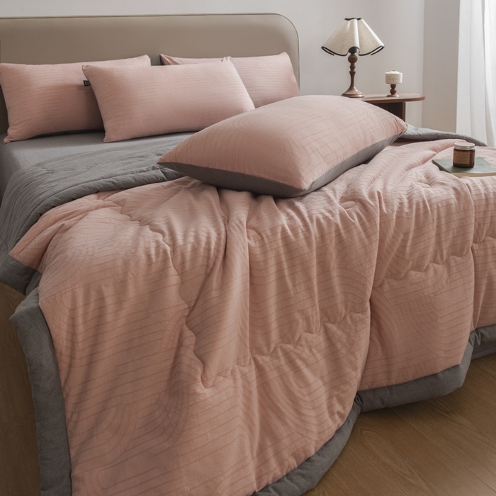 91家纺网 家纺一手货源 找家纺 （总）恋人优选 2026新款浮光全棉提花夏被空调被