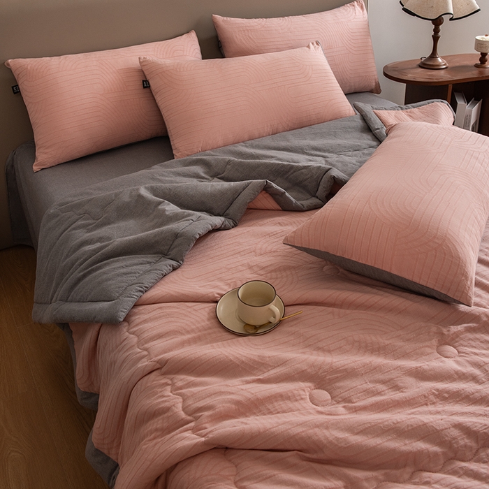 91家纺网 家纺一手货源 找家纺 （总）恋人优选 2026新款浮光全棉提花夏被空调被