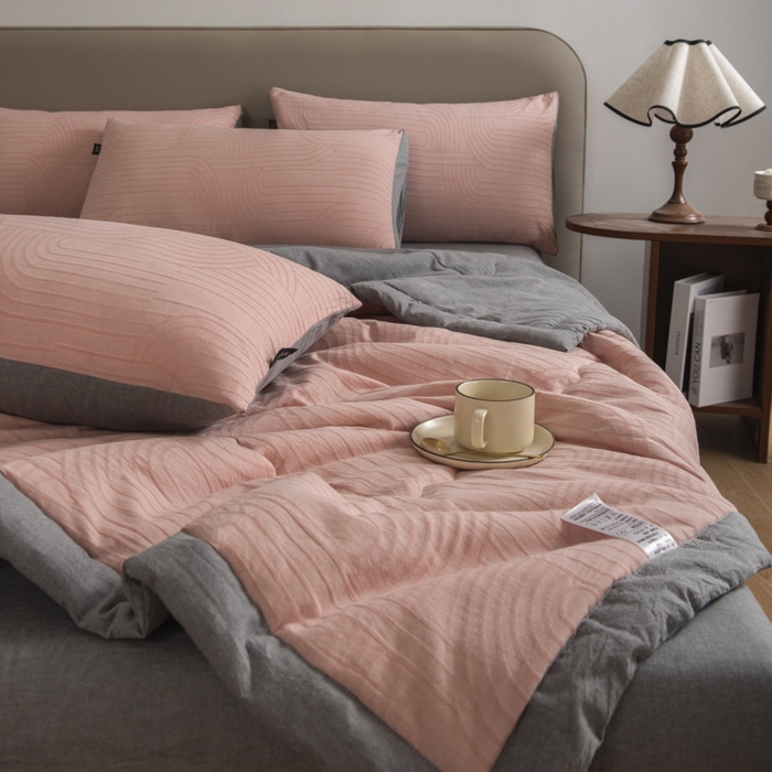 91家纺网 家纺一手货源 找家纺 （总）恋人优选 2026新款浮光全棉提花夏被空调被