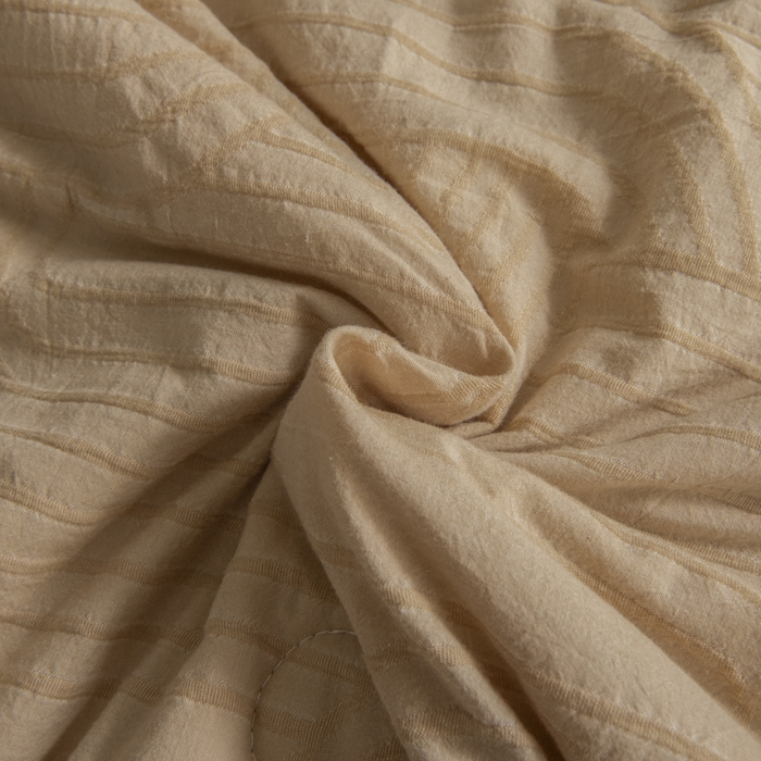 91家纺网 家纺一手货源 找家纺 恋人优选 2026新款浮光全棉提花夏被空调被 浮光卡其