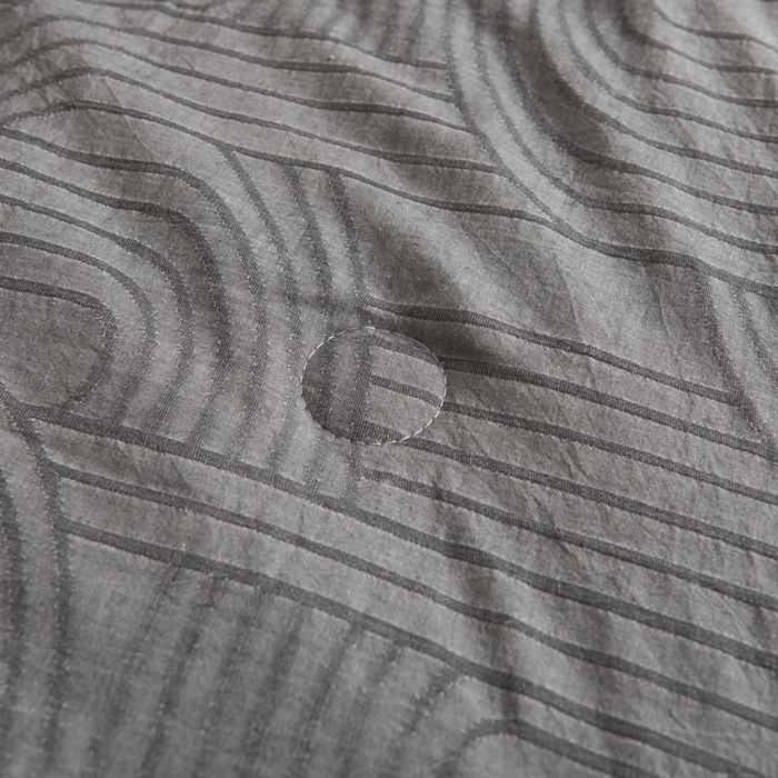 91家纺网 家纺一手货源 找家纺 恋人优选 2026新款浮光全棉提花夏被空调被 浮光灰