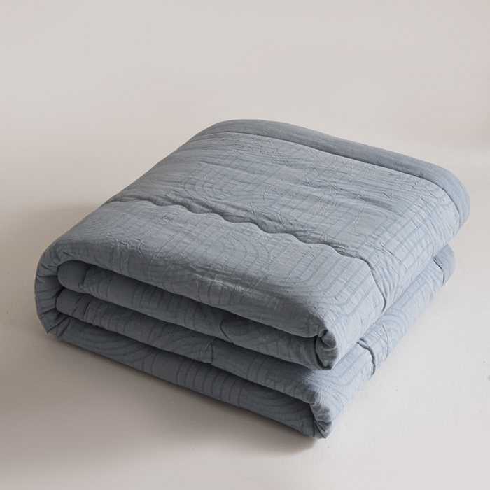 恋人优选 2026新款浮光全棉提花夏被空调被 浮光兰