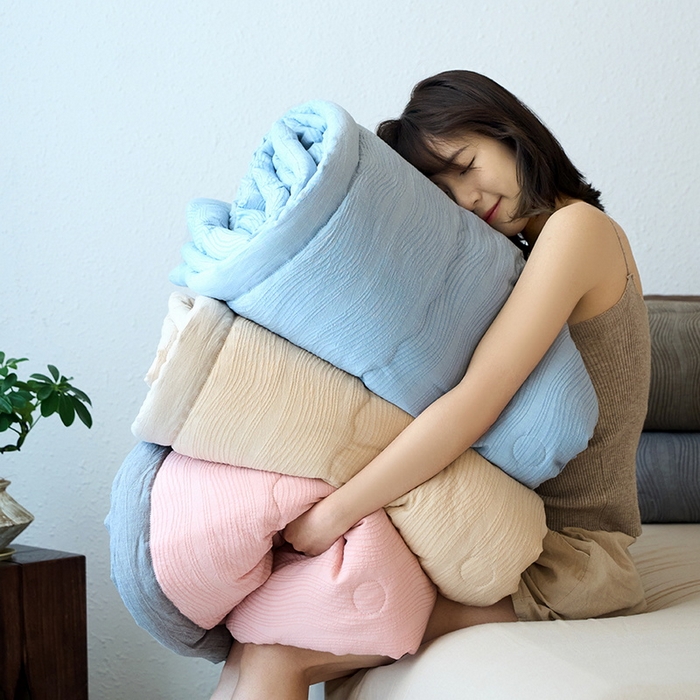 91家纺网 家纺一手货源 找家纺 （总）恋人优选 2026新款A类全棉色织水洗棉提花夏被空调被