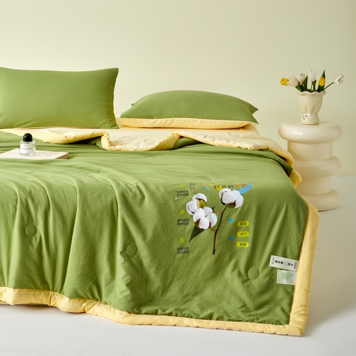 91家纺网 家纺一手货源 找家纺 （总）卡斯诺家纺馆 2026新款水洗棉棉花夏被四件套