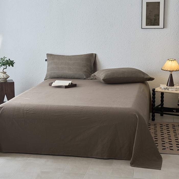 91家纺网 家纺一手货源 找家纺 恋人优选 2026新款A类全棉色织水洗棉提花夏被空调被 大波浪咖