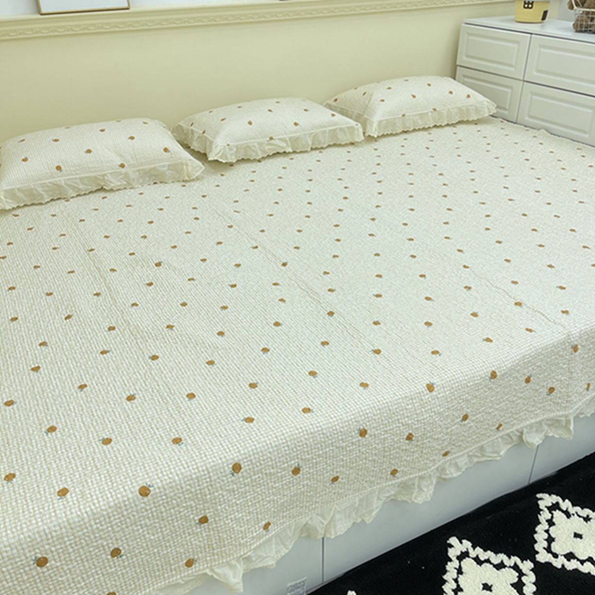 91家纺网 家纺一手货源 找家纺 禧瑞谷 2026法式纯棉绗缝全棉榻榻米床盖防滑加厚纯棉床单夹棉三件套床盖纯棉东北农大炕盖 诚意布格