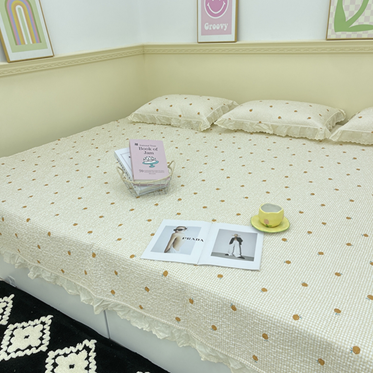 91家纺网 家纺一手货源 找家纺 禧瑞谷 2026法式纯棉绗缝全棉榻榻米床盖防滑加厚纯棉床单夹棉三件套床盖纯棉东北农大炕盖 诚意布格