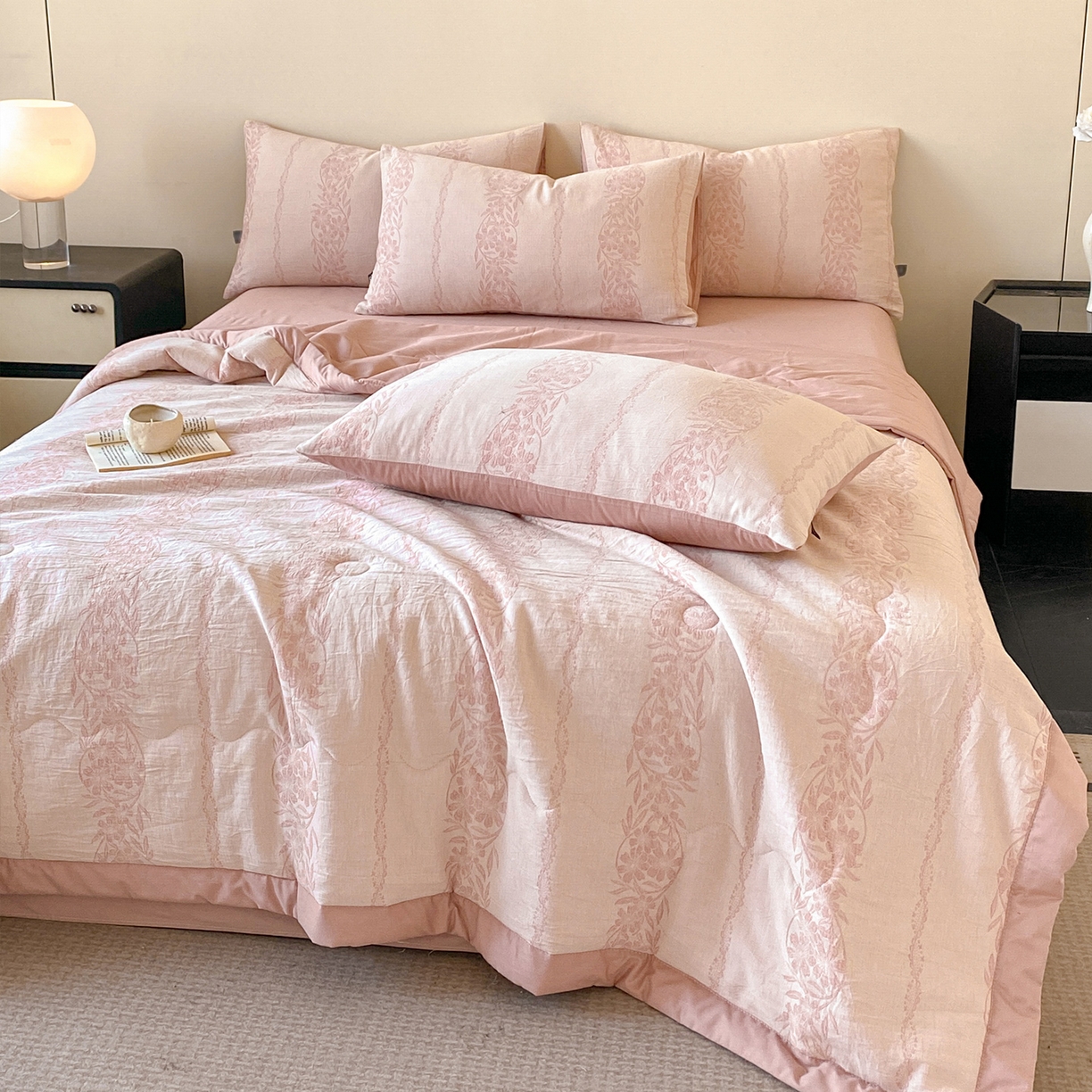 91家纺网 家纺一手货源 找家纺 （总）恋人优选 2026新款全棉三层提花夏被空调被