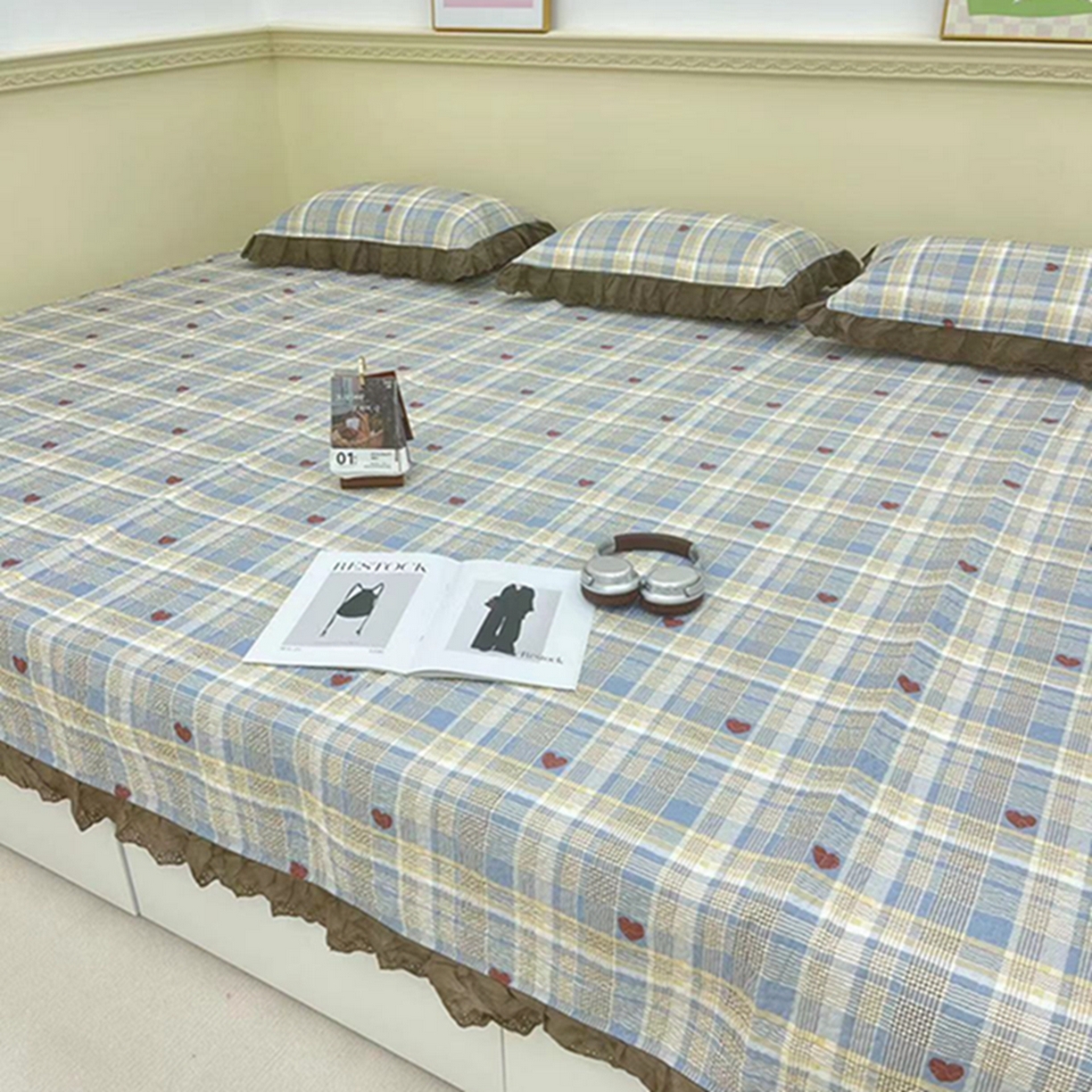 91家纺网 家纺一手货源 找家纺 禧瑞谷 2026法式纯棉绗缝全棉榻榻米床盖防滑加厚纯棉床单夹棉三件套床盖纯棉东北农大炕盖 格调