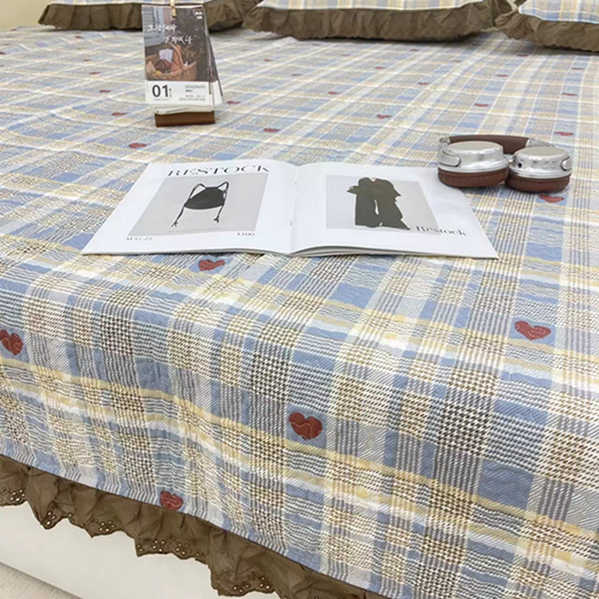 91家纺网 家纺一手货源 找家纺 禧瑞谷 2026法式纯棉绗缝全棉榻榻米床盖防滑加厚纯棉床单夹棉三件套床盖纯棉东北农大炕盖 格调