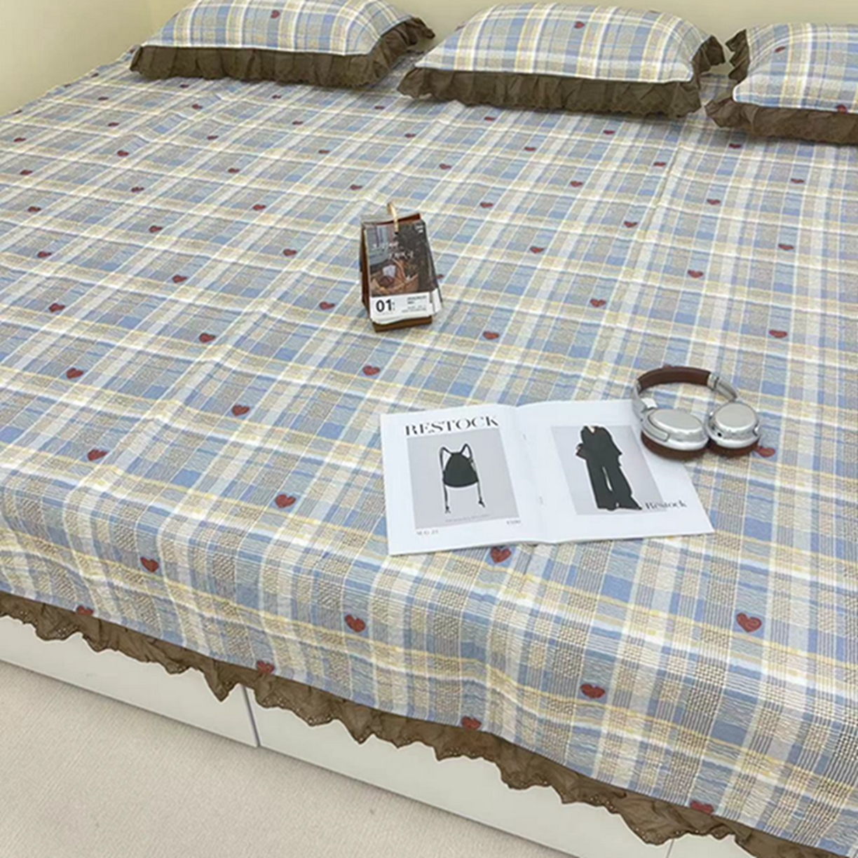 91家纺网 家纺一手货源 找家纺 禧瑞谷 2026法式纯棉绗缝全棉榻榻米床盖防滑加厚纯棉床单夹棉三件套床盖纯棉东北农大炕盖 格调