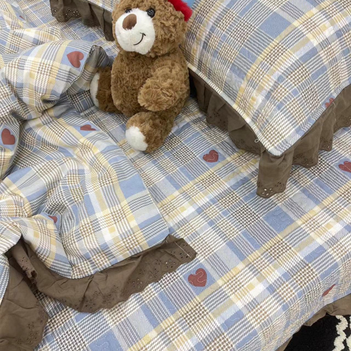 91家纺网 家纺一手货源 找家纺 禧瑞谷 2026法式纯棉绗缝全棉榻榻米床盖防滑加厚纯棉床单夹棉三件套床盖纯棉东北农大炕盖 格调