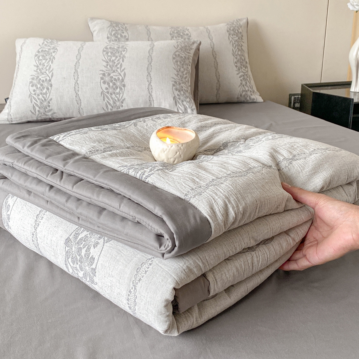 91家纺网 家纺一手货源 找家纺 （总）恋人优选 2026新款全棉三层提花夏被空调被