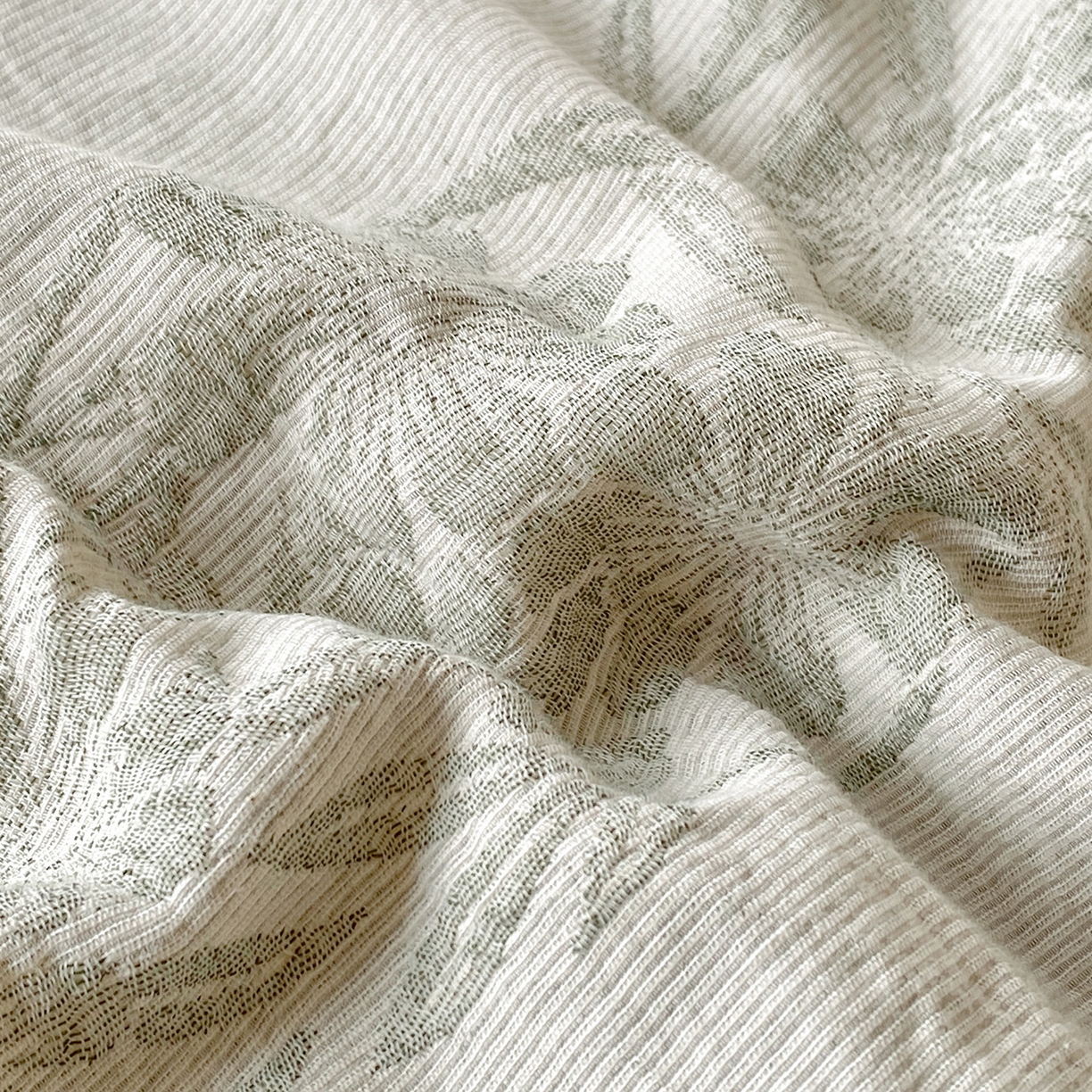 91家纺网 家纺一手货源 找家纺 恋人优选 2026新款全棉三层提花夏被空调被 花蔓吟-绿