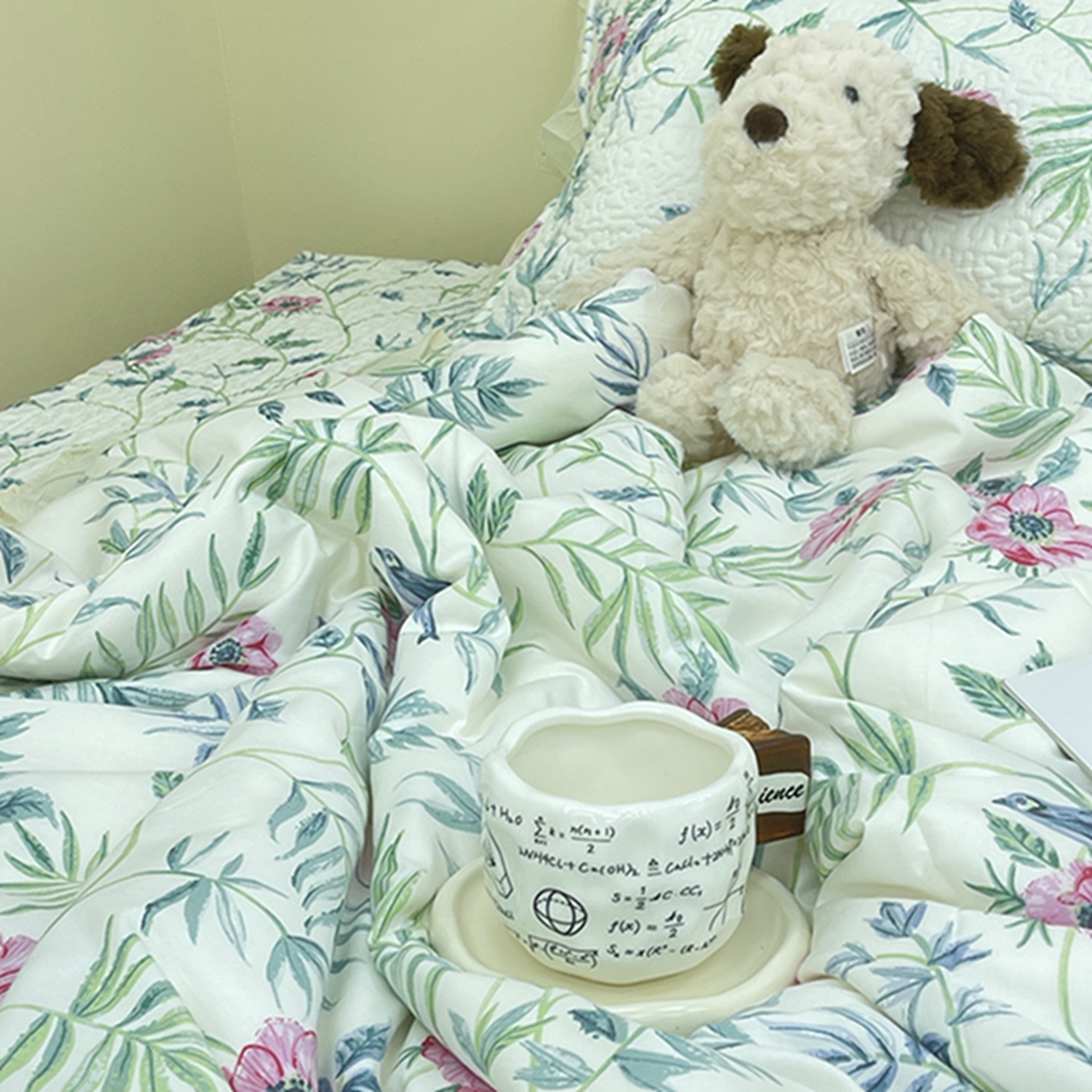 91家纺网 家纺一手货源 找家纺 禧瑞谷 2026法式纯棉绗缝全棉榻榻米床盖防滑加厚纯棉床单夹棉三件套床盖纯棉东北农大炕盖 林间花叙