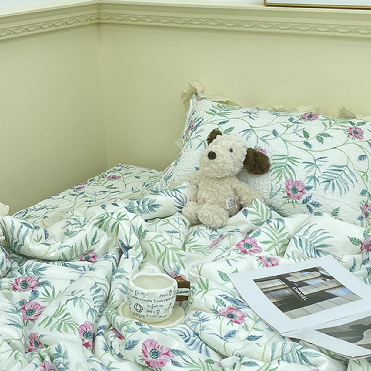 91家纺网 家纺一手货源 找家纺 禧瑞谷 2026法式纯棉绗缝全棉榻榻米床盖防滑加厚纯棉床单夹棉三件套床盖纯棉东北农大炕盖 林间花叙