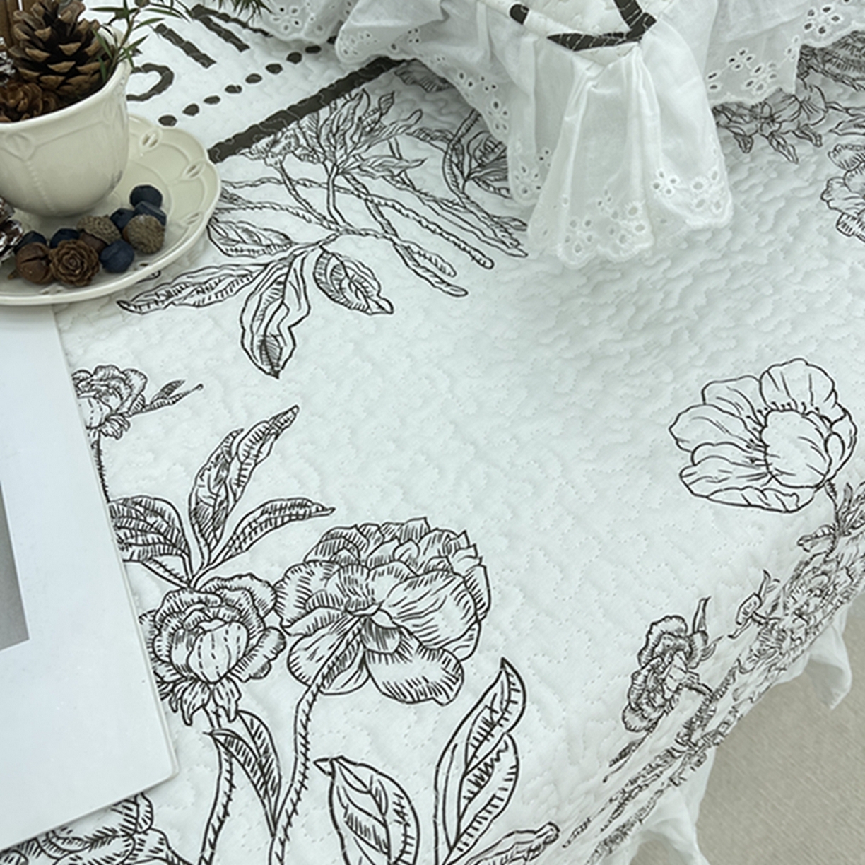 91家纺网 家纺一手货源 找家纺 禧瑞谷 2026法式纯棉绗缝全棉榻榻米床盖防滑加厚纯棉床单夹棉三件套床盖纯棉东北农大炕盖 梦境