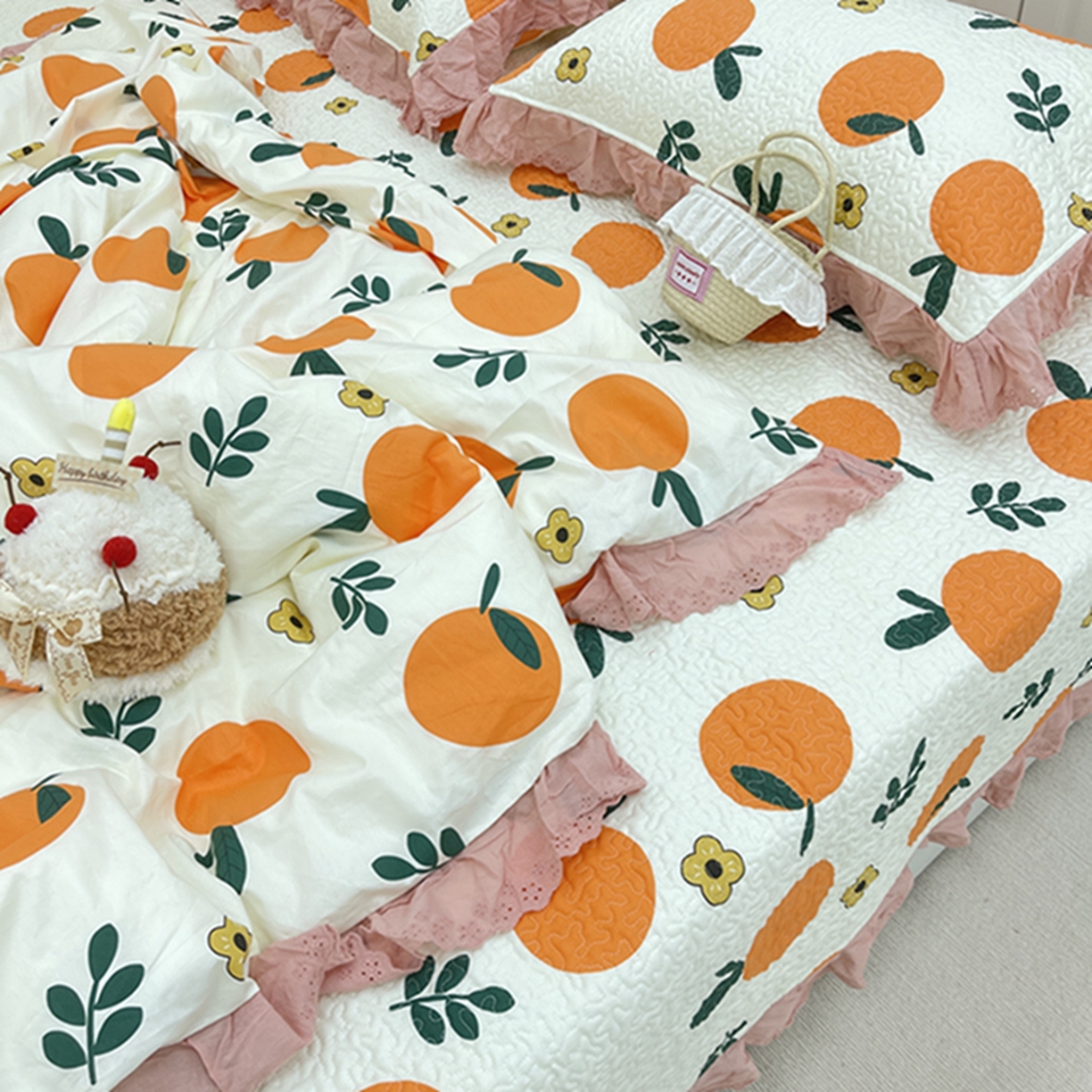 91家纺网 家纺一手货源 找家纺 禧瑞谷 2026法式纯棉绗缝全棉榻榻米床盖防滑加厚纯棉床单夹棉三件套床盖纯棉东北农大炕盖 蜜橘奶盖