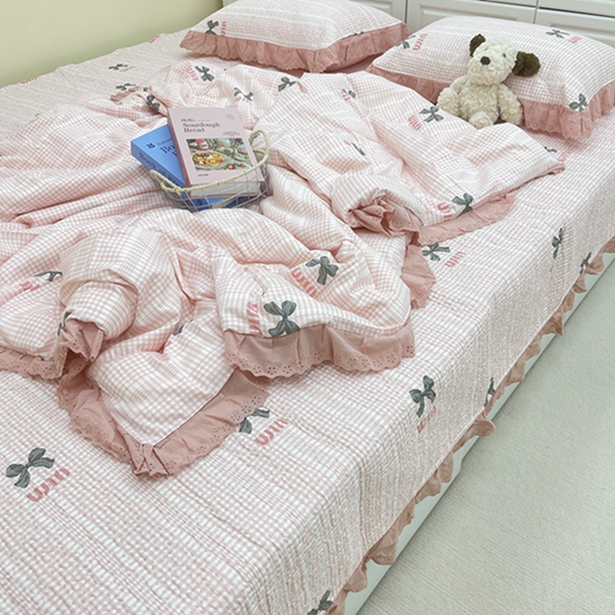 91家纺网 家纺一手货源 找家纺 禧瑞谷 2026法式纯棉绗缝全棉榻榻米床盖防滑加厚纯棉床单夹棉三件套床盖纯棉东北农大炕盖 缪格子