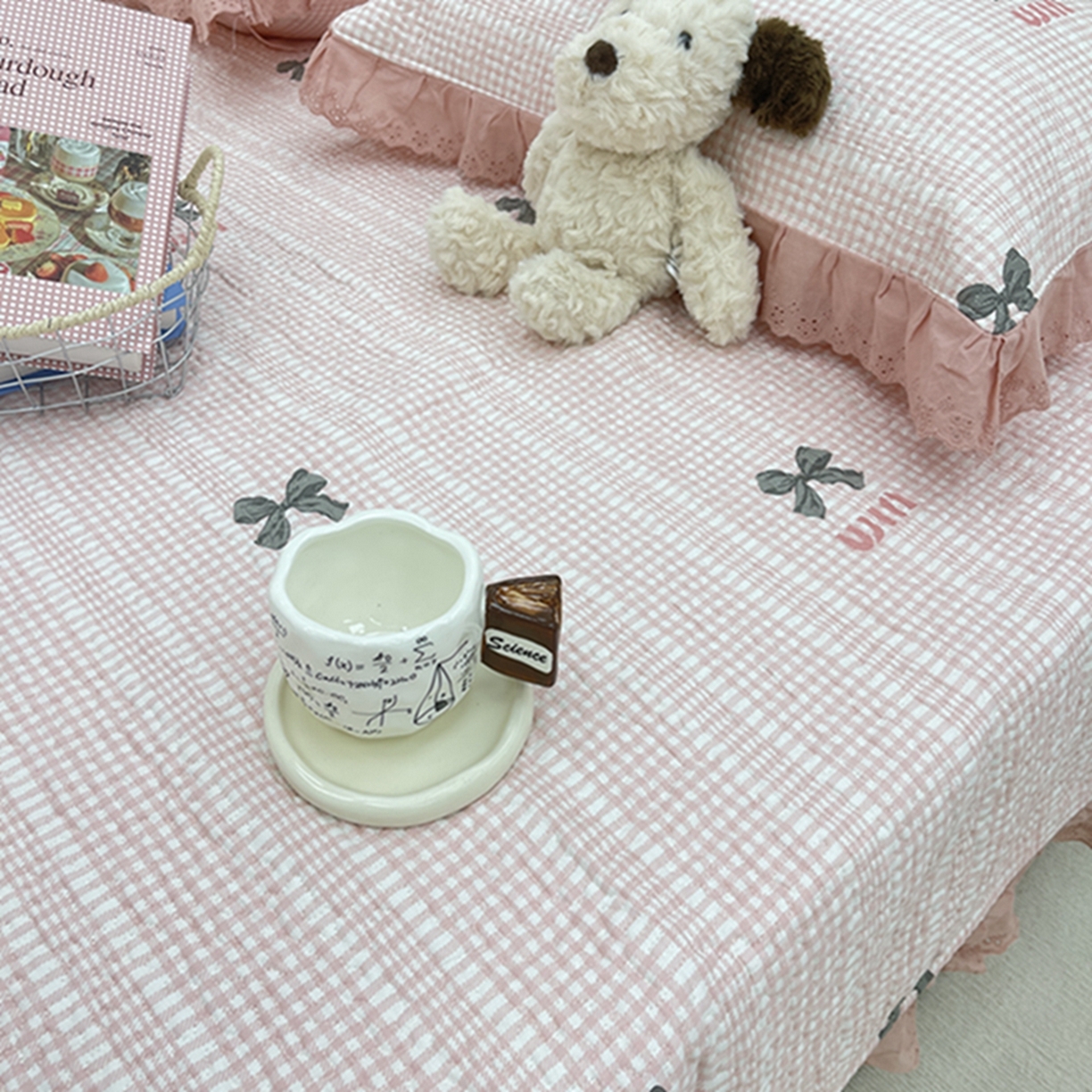 91家纺网 家纺一手货源 找家纺 禧瑞谷 2026法式纯棉绗缝全棉榻榻米床盖防滑加厚纯棉床单夹棉三件套床盖纯棉东北农大炕盖 缪格子