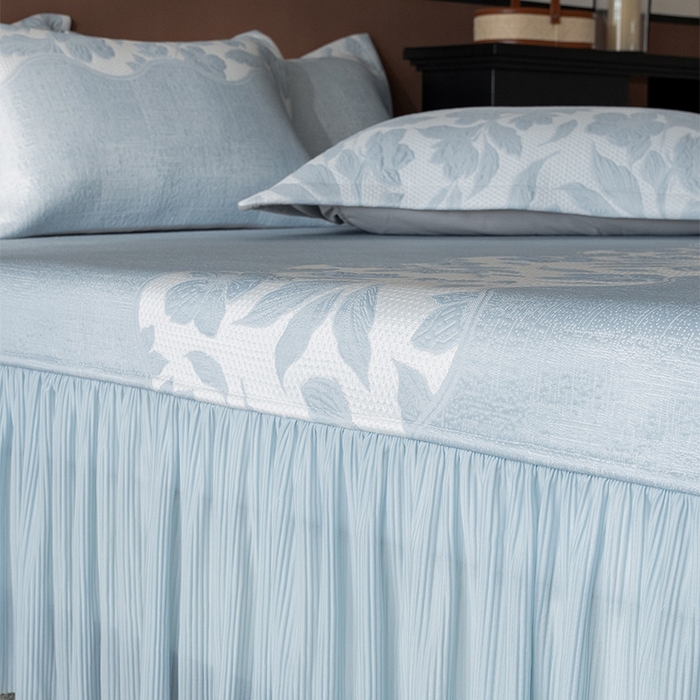 91家纺网 家纺一手货源 找家纺 （总）红夫人 2026新款PE凉感豆豆提花凉席-忆江南