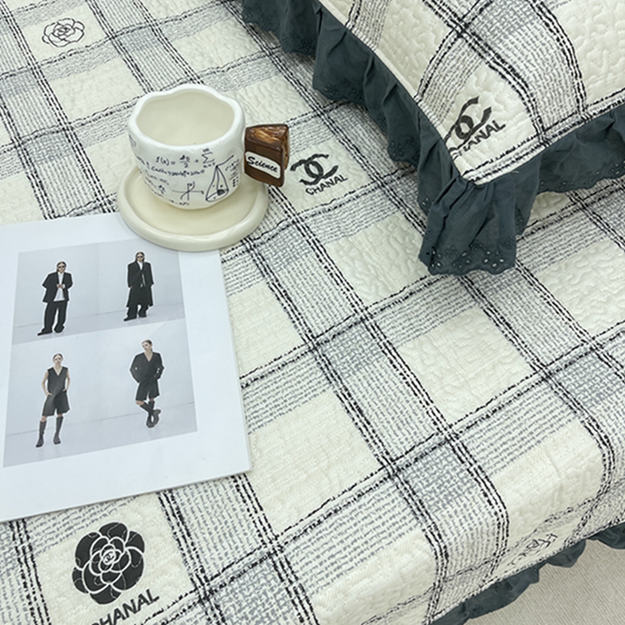 91家纺网 家纺一手货源 找家纺 禧瑞谷 2026法式纯棉绗缝全棉榻榻米床盖防滑加厚纯棉床单夹棉三件套床盖纯棉东北农大炕盖 香香格子