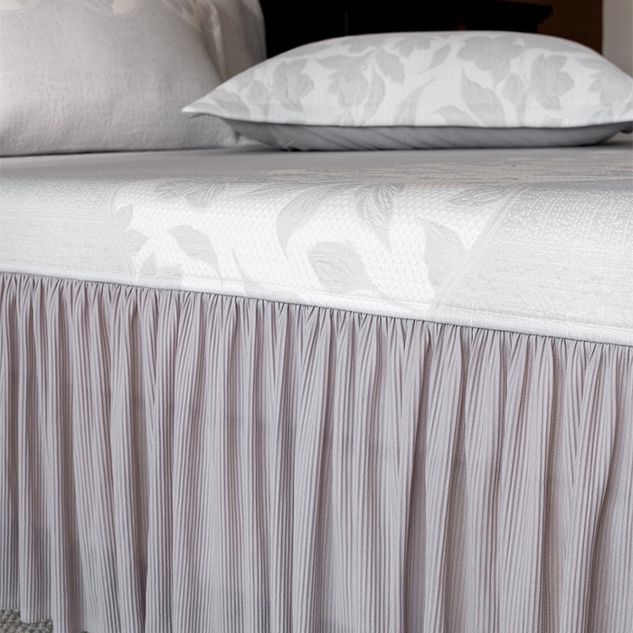 91家纺网 家纺一手货源 找家纺 红夫人 2026新款PE凉感豆豆提花凉席-忆江南 灰色