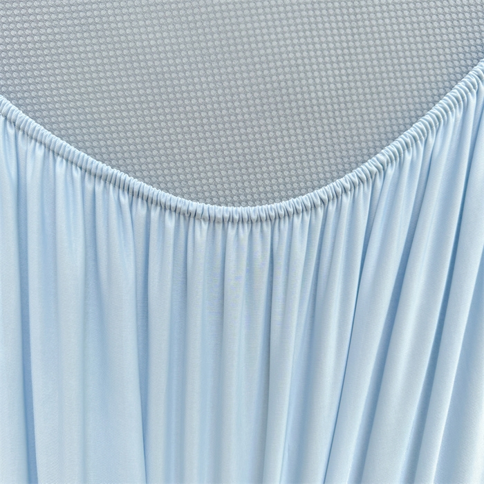 91家纺网 家纺一手货源 找家纺 雯豆家纺 2026春夏新款凉感丝豆豆床笠三件套加厚三明治床垫保护套 凉感丝豆豆床笠-柏林蓝