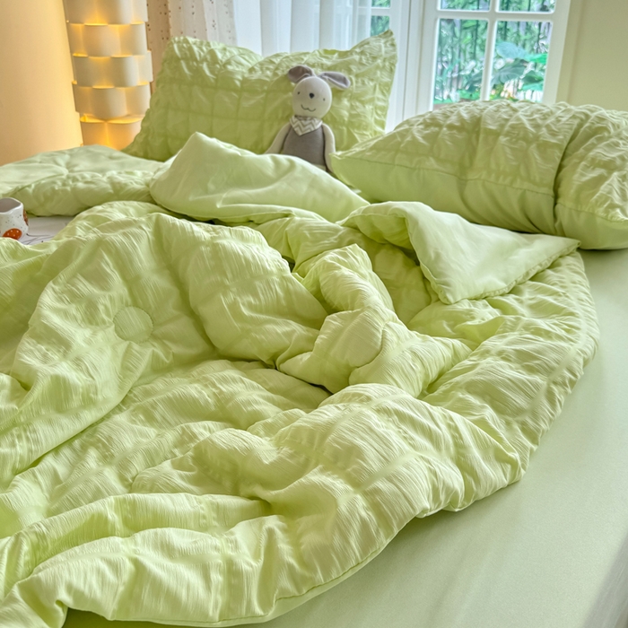 91家纺网 家纺一手货源 找家纺 （总）卡斯诺家纺馆 2026新款亲肤泡泡纱夏被四件套