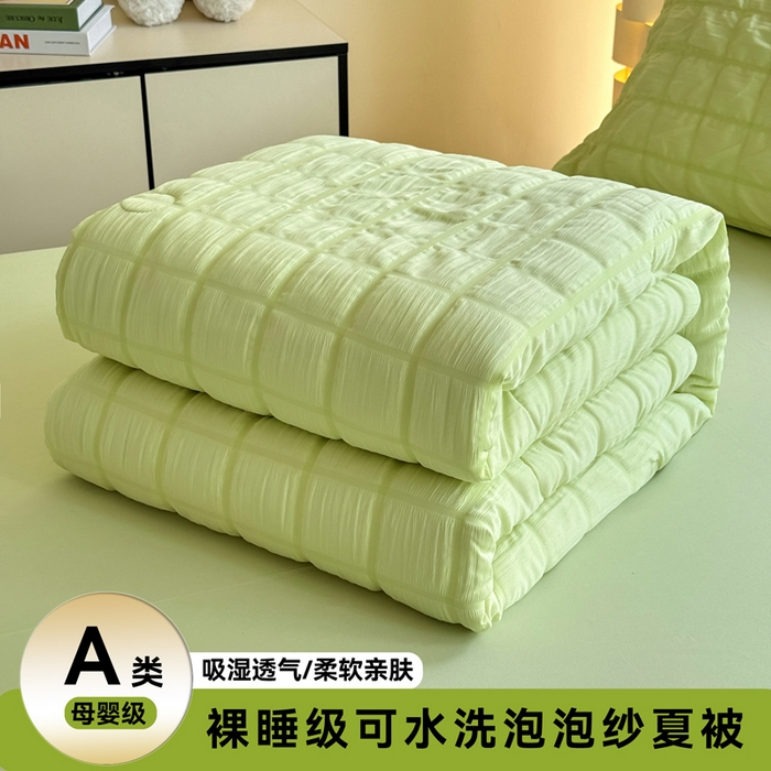 91家纺网 家纺一手货源 找家纺 （总）卡斯诺家纺馆 2026新款亲肤泡泡纱夏被四件套